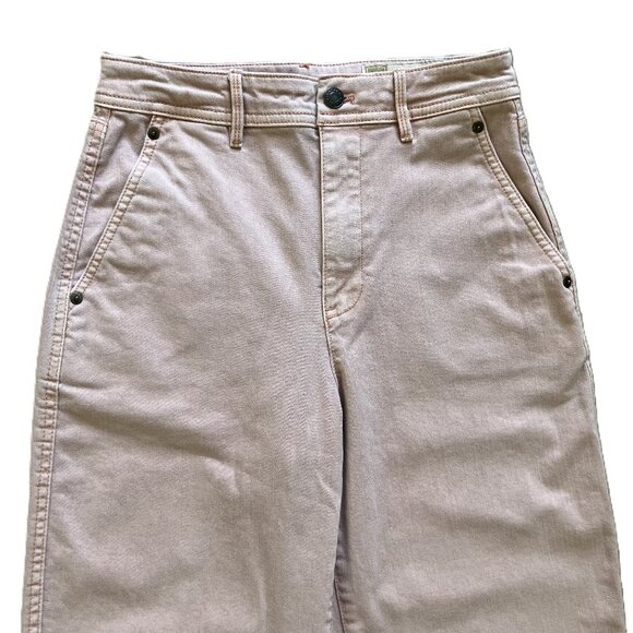 Gap Barrel Khaki High Rise Canvas Pants Rose Dawn Pink Pink Women's 2P - Picture 2 of 7